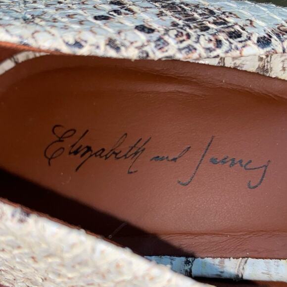 Elizabeth & James Falin $395 Snake Print Stiletto Platform Heel Womens 10 B EUC - Picture 11 of 14